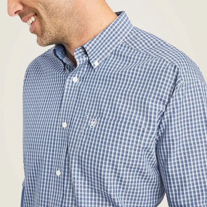 Men Button Down Shirts Ariat Wrinkle Free Ellison Classic Fit Shirt True Navy Men Button Down Shirts Ariat Wrinkle Free Ellison Classic Fit Shirt True Navy