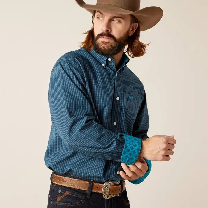 Men Button Down Shirts Ariat Wrinkle Free Greyson Classic Fit Shirt Indochine Blue Men Button Down Shirts Ariat Wrinkle Free Greyson Classic Fit Shirt Indochine Blue