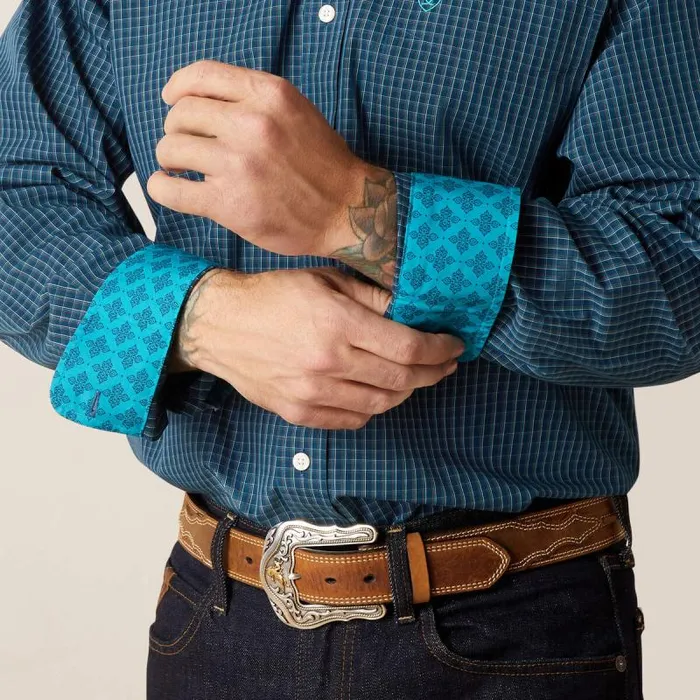 Men Button Down Shirts Ariat Wrinkle Free Greyson Classic Fit Shirt Indochine Blue Men Button Down Shirts Ariat Wrinkle Free Greyson Classic Fit Shirt Indochine Blue