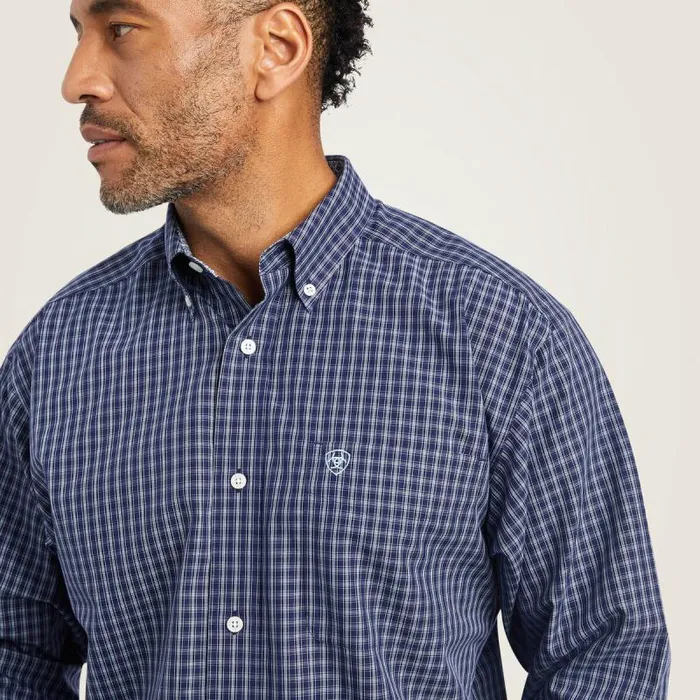 Men Button Down Shirts Ariat Wrinkle Free Immanuel Fitted Shirt Midnight Sail Men Button Down Shirts Ariat Wrinkle Free Immanuel Fitted Shirt Midnight Sail