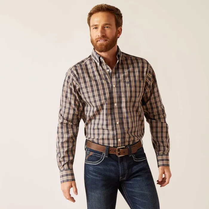 Men Button Down Shirts Ariat Wrinkle Free Kareem Fitted Whitewhite