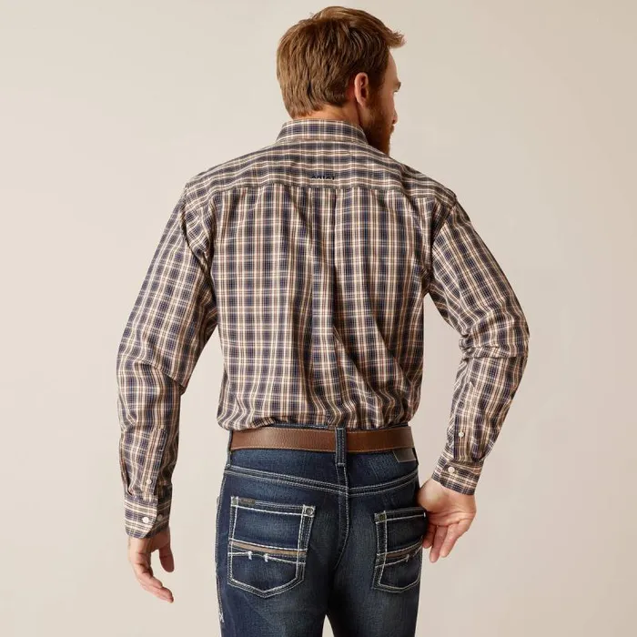 Men Button Down Shirts Ariat Wrinkle Free Kareem Fitted Whitewhite