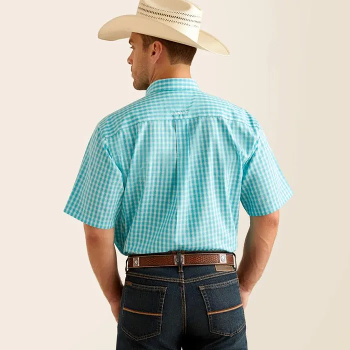 Men Button Down Shirts Ariat Wrinkle Free Sterling Classic Fit Shirt Blue Radiance Men Button Down Shirts Ariat Wrinkle Free Sterling Classic Fit Shirt Blue Radiance