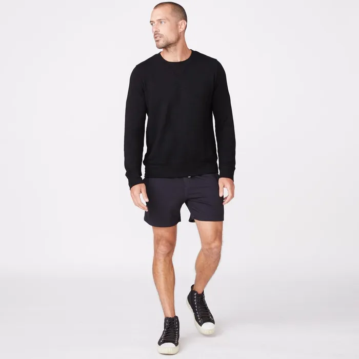 Men Classics MONROW Supersoft Crew Neck Sweatshirt Black