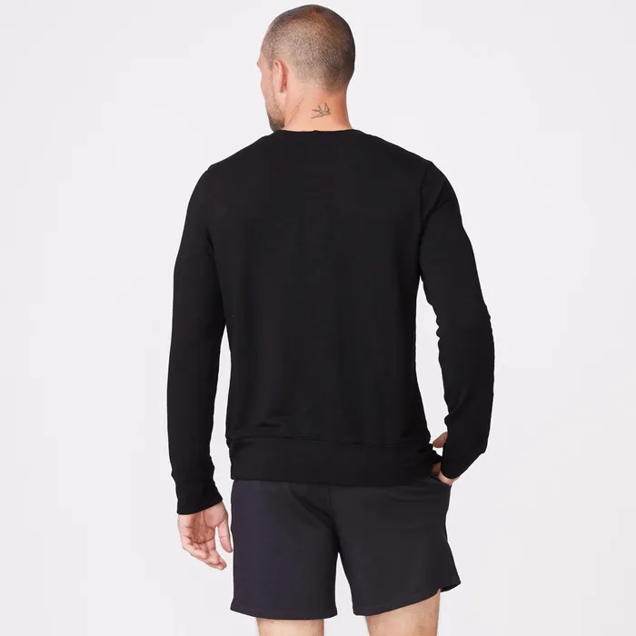 Men Classics MONROW Supersoft Crew Neck Sweatshirt Black
