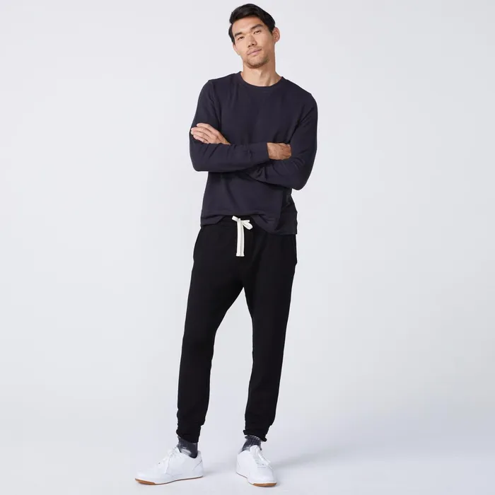 Men Classics MONROW Supersoft Crew Neck Sweatshirt Faded Black
