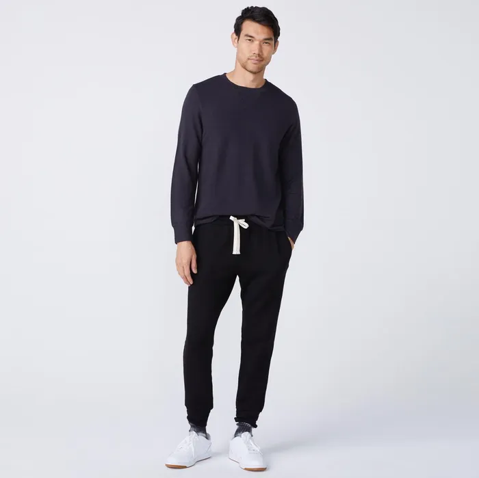 Men Classics MONROW Supersoft Crew Neck Sweatshirt Faded Black