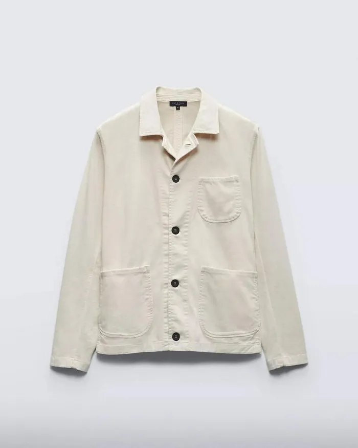 Men Coats 038 Jackets Rag 038 Bone Evan Stretch Twill Chore Jacket Turtledove