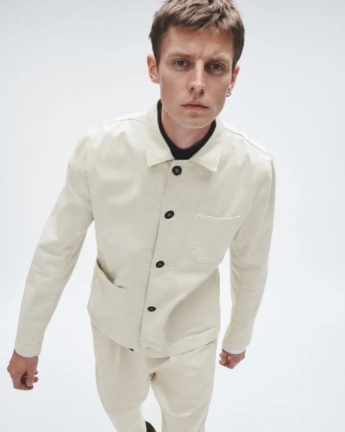 Men Coats 038 Jackets Rag 038 Bone Evan Stretch Twill Chore Jacket Turtledove