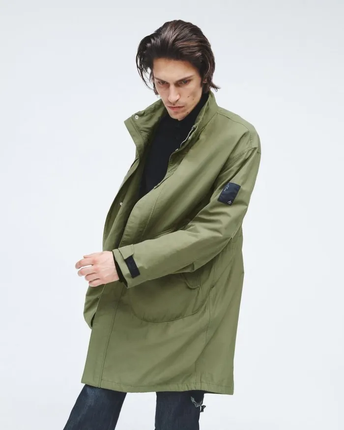 Men Coats 038 Jackets Rag 038 Bone Falcon Cotton Nylon Parka Lichen