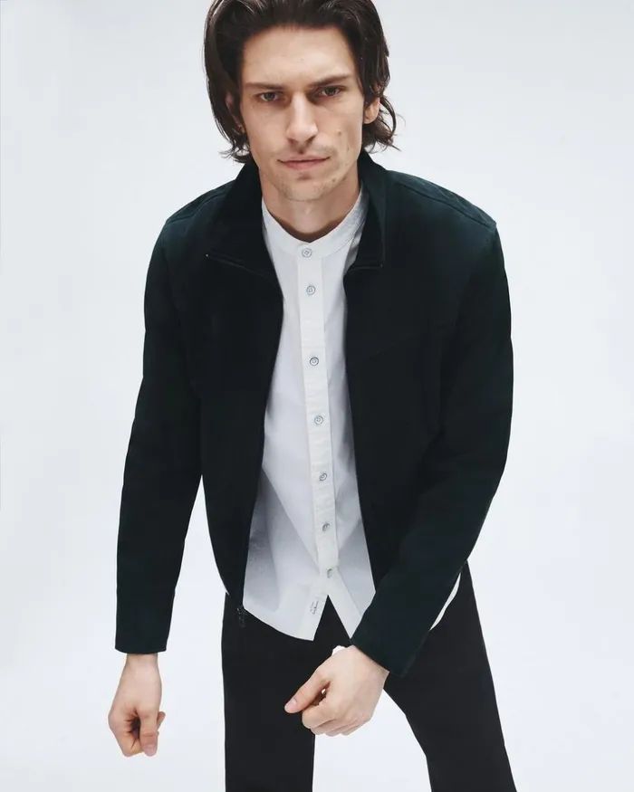 Men Coats 038 Jackets Rag 038 Bone Grant Suede Jacket Salute
