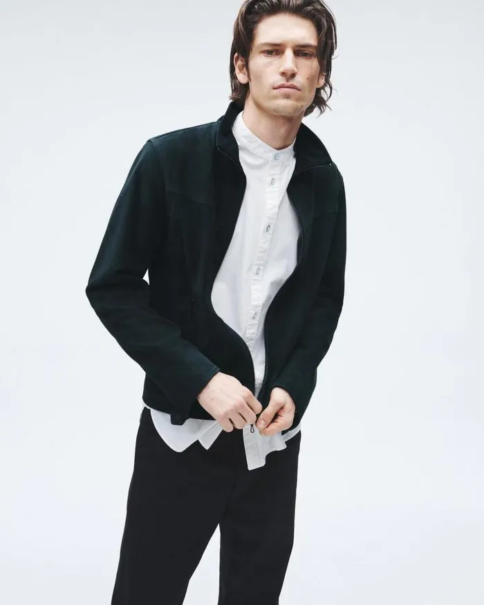 Men Coats 038 Jackets Rag 038 Bone Grant Suede Jacket Salute