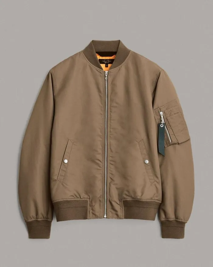 Men Coats 038 Jackets Rag 038 Bone Manston Recycled Nylon Bomber Army Green
