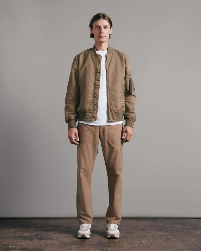 Men Coats 038 Jackets Rag 038 Bone Manston Recycled Nylon Bomber Army Green
