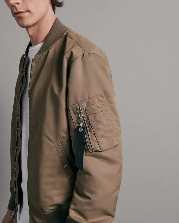 Men Coats 038 Jackets Rag 038 Bone Manston Recycled Nylon Bomber Army Green
