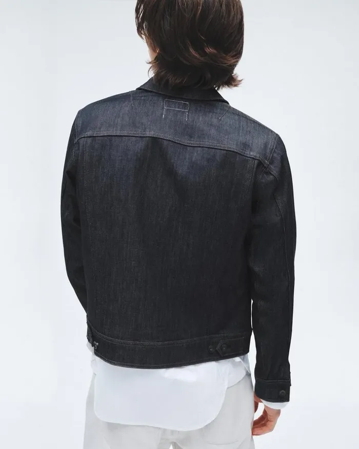 Men Coats 038 Jackets Rag 038 Bone Owen Denim Trucker Jacket Raw Indigo
