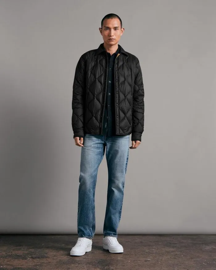 Men Coats 038 Jackets Rag 038 Bone Padded Dane Nylon Jacket Black