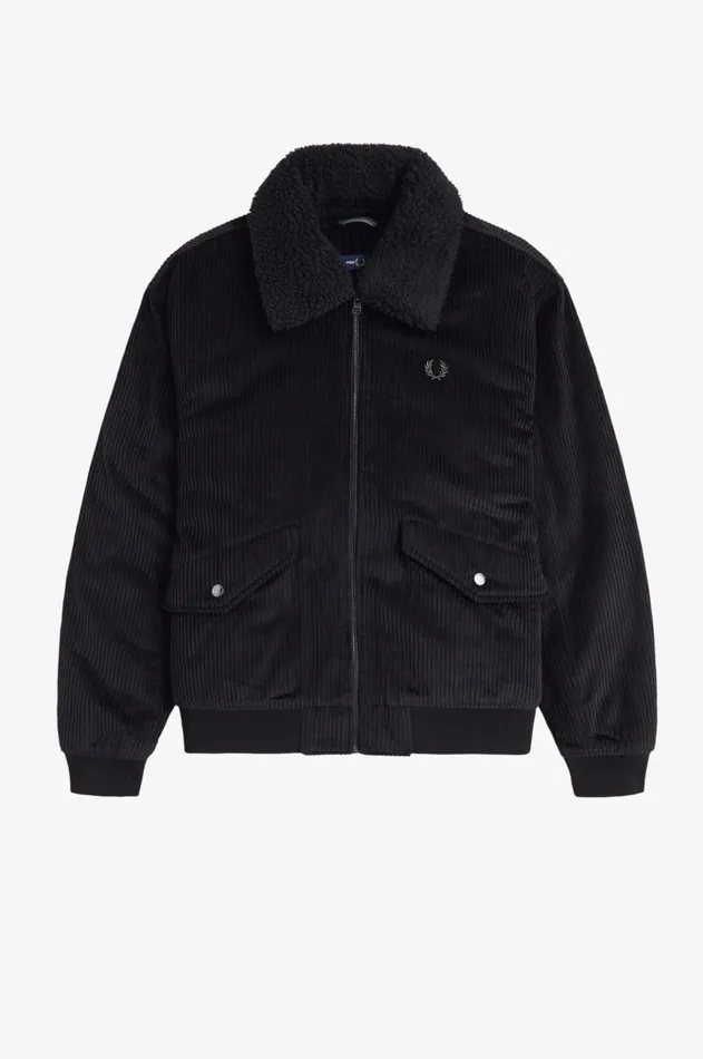 Men Coats and Jackets Fred Perry Bomber Jacket Black