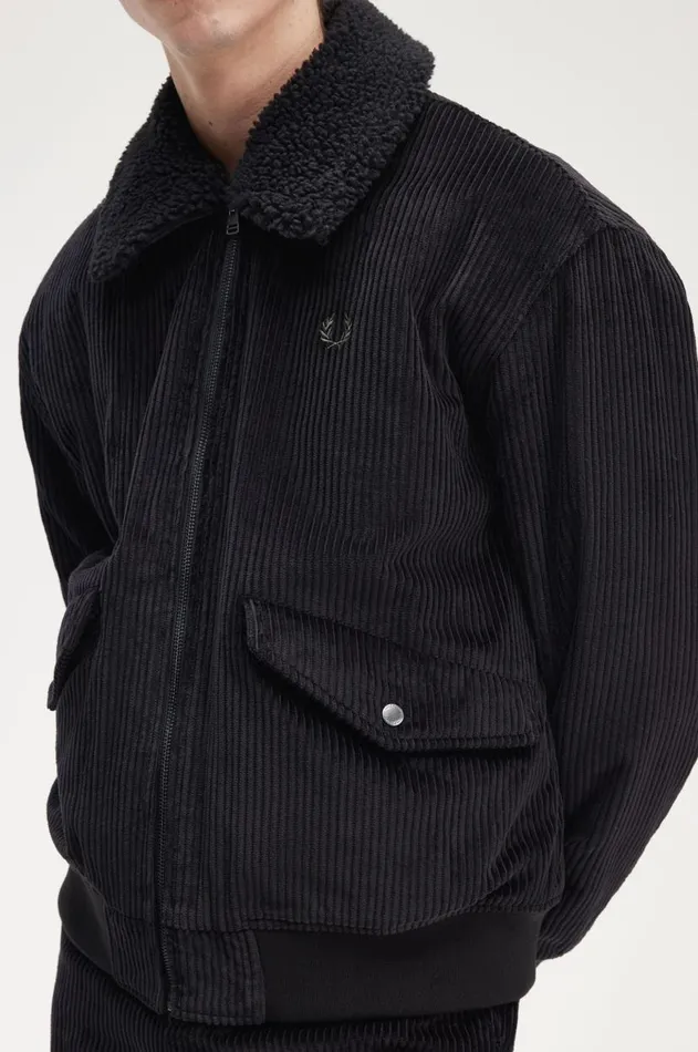 Men Coats and Jackets Fred Perry Bomber Jacket Black