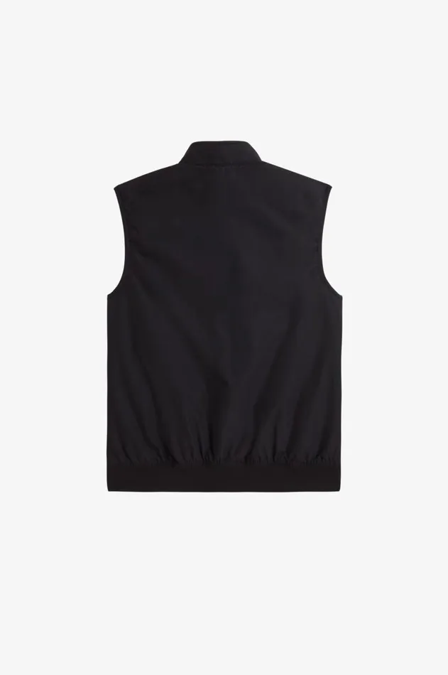 Men Coats and Jackets Fred Perry Brentham Gilet Black