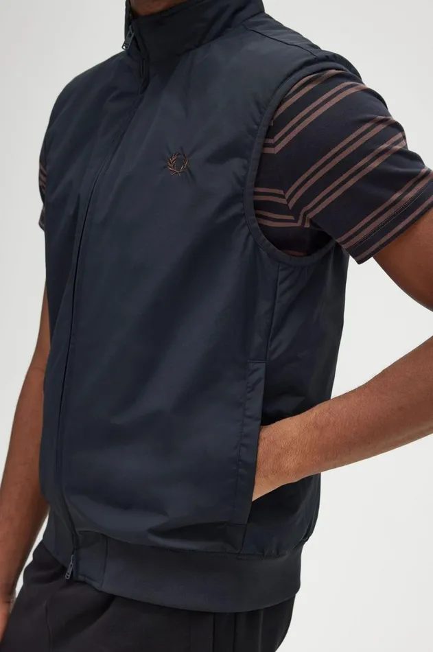Men Coats and Jackets Fred Perry Brentham Gilet Navy