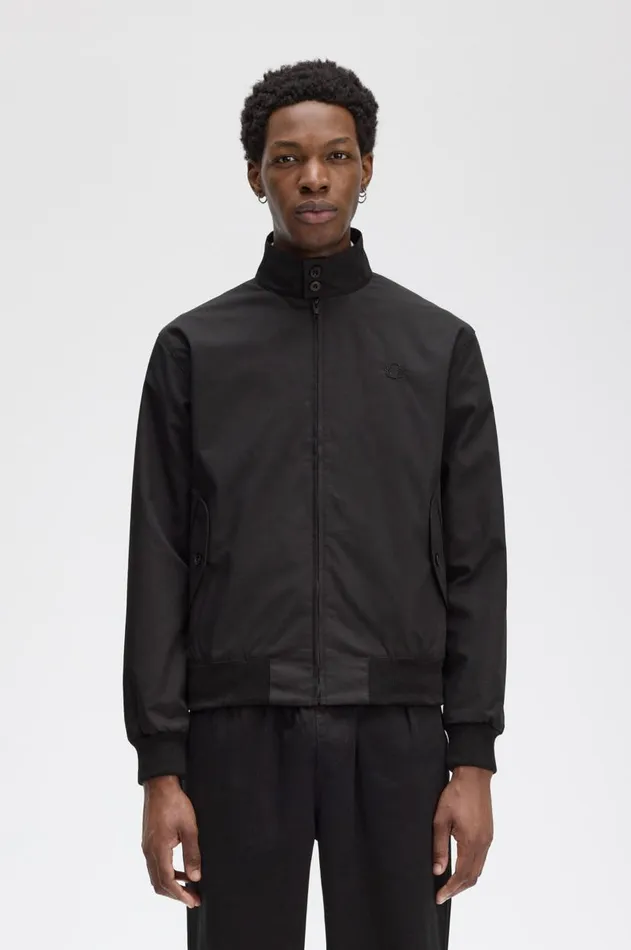 Men Coats and Jackets Fred Perry Harrington Jacket Black