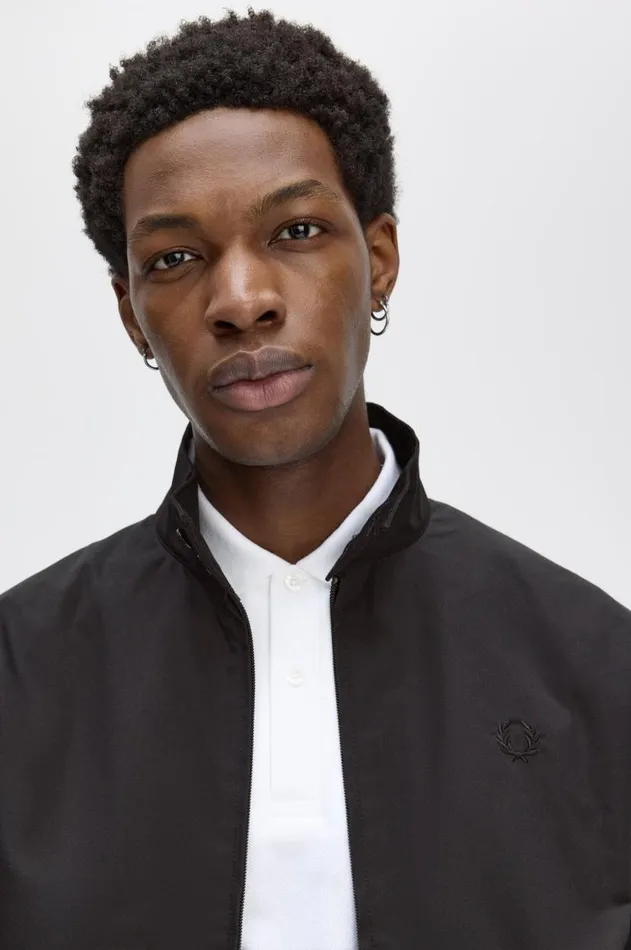 Men Coats and Jackets Fred Perry Harrington Jacket Black