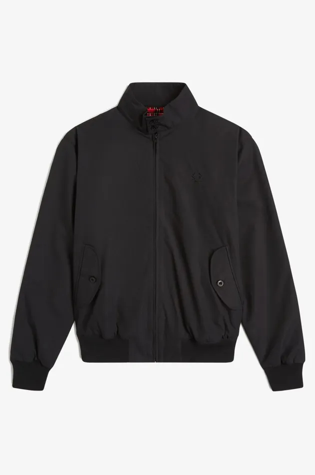 Men Coats and Jackets Fred Perry Harrington Jacket Black