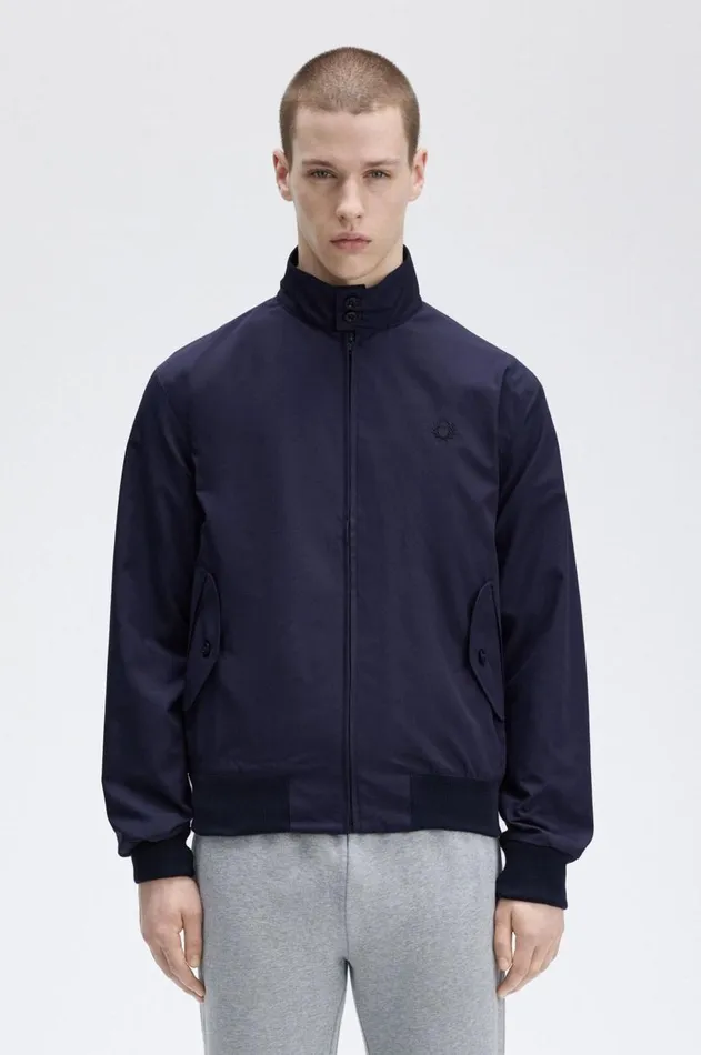 Men Coats and Jackets Fred Perry Harrington Jacket Navy
