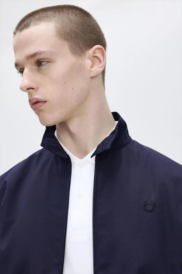 Men Coats and Jackets Fred Perry Harrington Jacket Navy