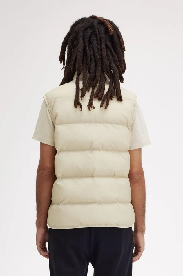 Men Coats and Jackets Fred Perry Insulated Gilet Oatmeal
