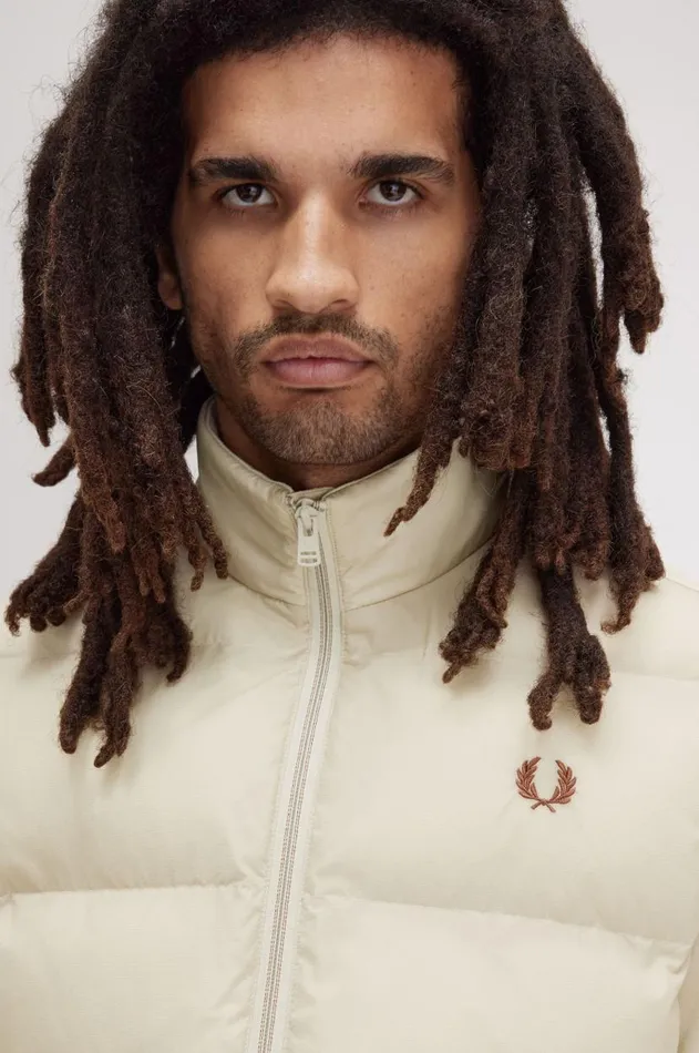 Men Coats and Jackets Fred Perry Insulated Gilet Oatmeal
