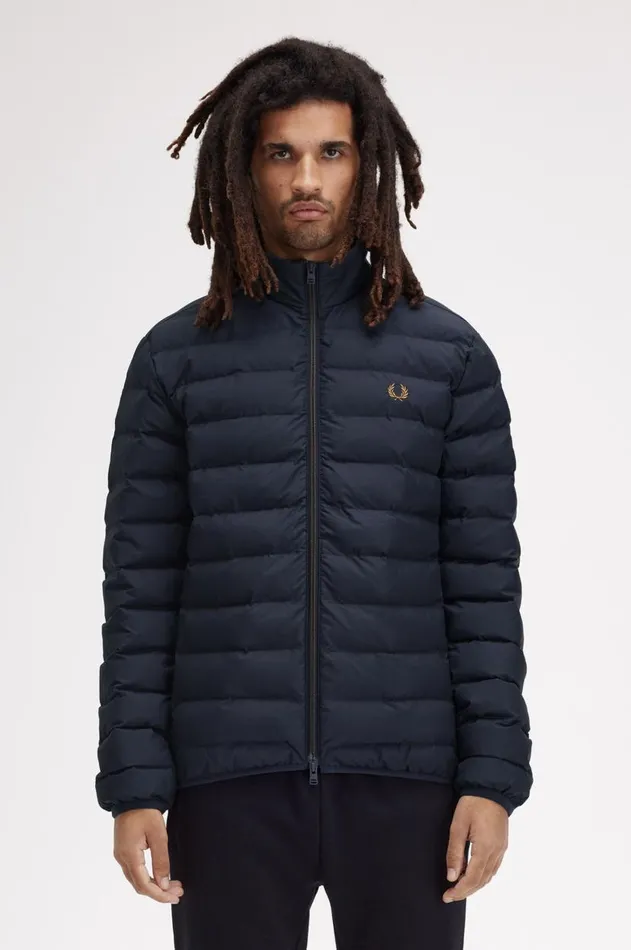 Men Coats and Jackets Fred Perry Insulated Jacket Navy