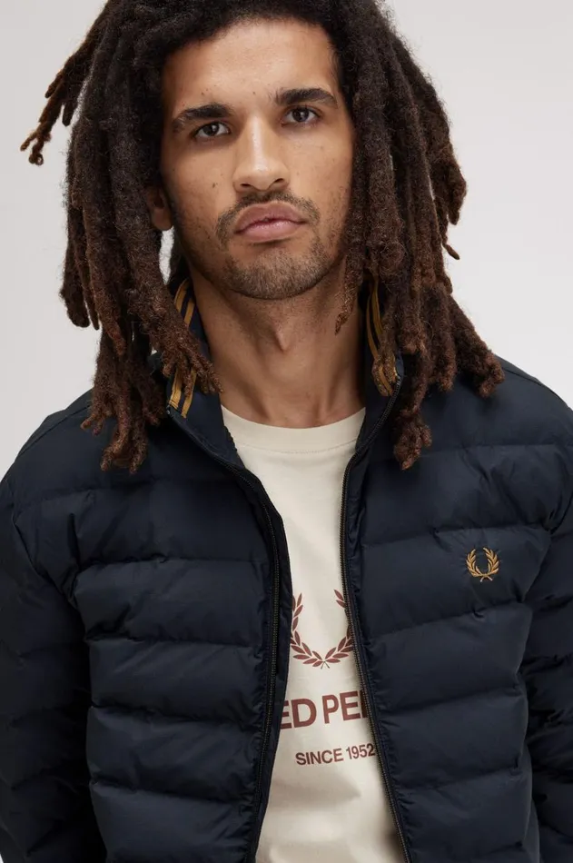 Men Coats and Jackets Fred Perry Insulated Jacket Navy