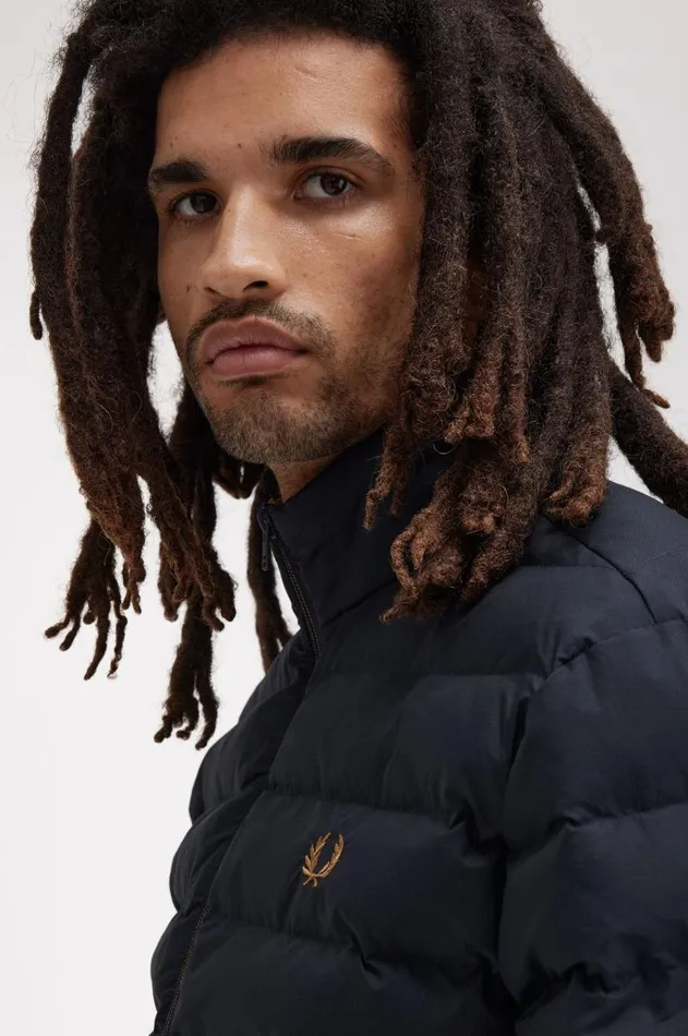 Men Coats and Jackets Fred Perry Insulated Jacket Navy