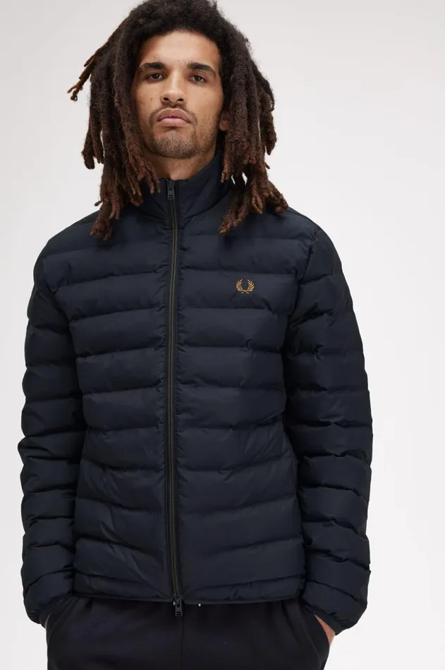 Men Coats and Jackets Fred Perry Insulated Jacket Navy