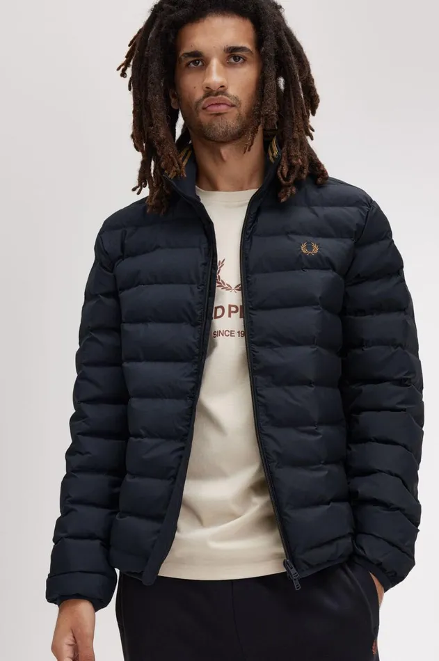 Men Coats and Jackets Fred Perry Insulated Jacket Navy