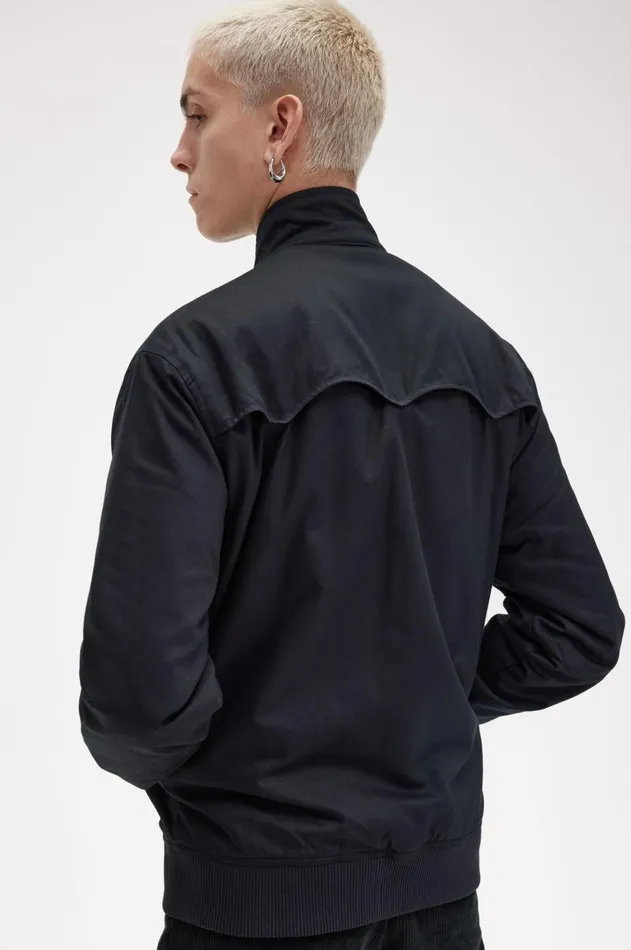Men Coats and Jackets Fred Perry Padded Harrington Jacket Black