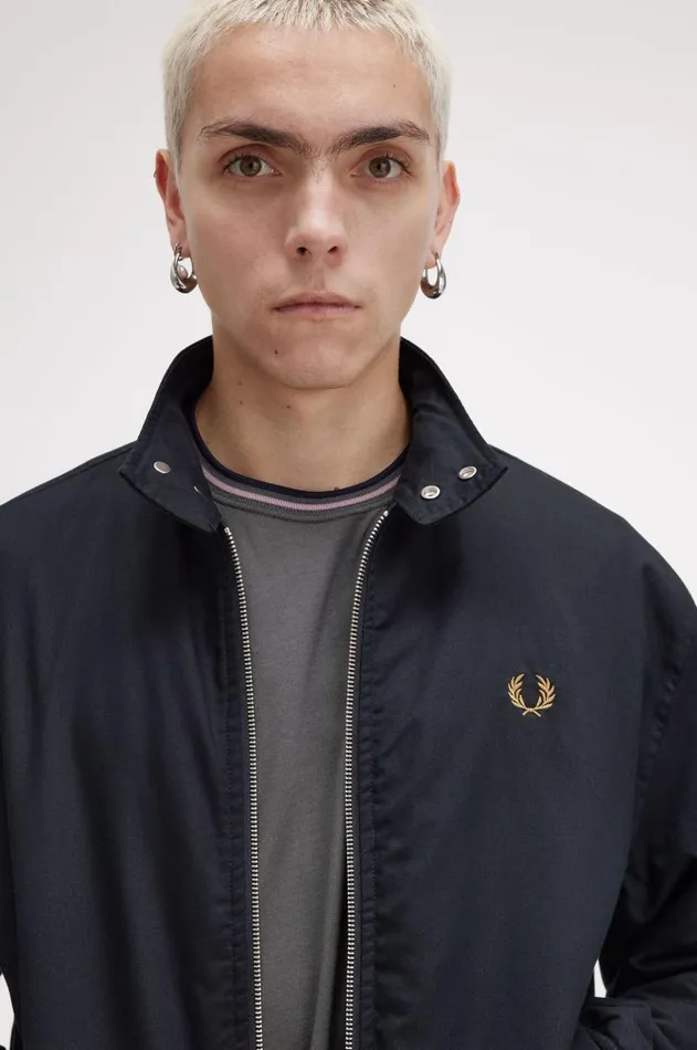 Men Coats and Jackets Fred Perry Padded Harrington Jacket Black