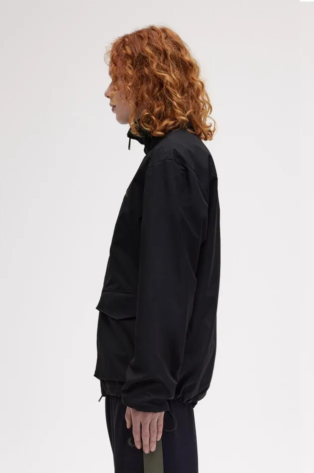 Men Coats and Jackets Fred Perry Patch Pocket Sports Jacket Black