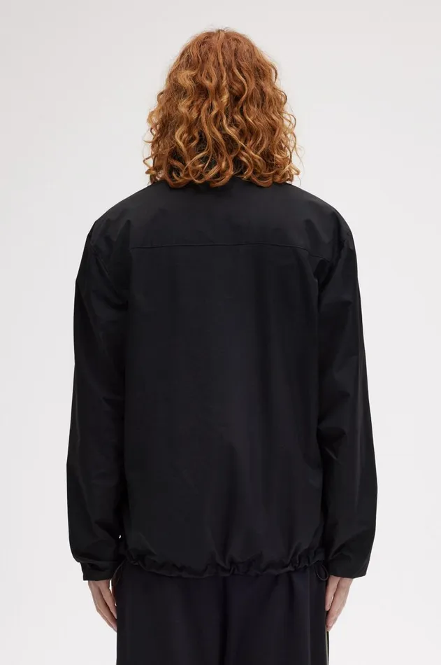 Men Coats and Jackets Fred Perry Patch Pocket Sports Jacket Black