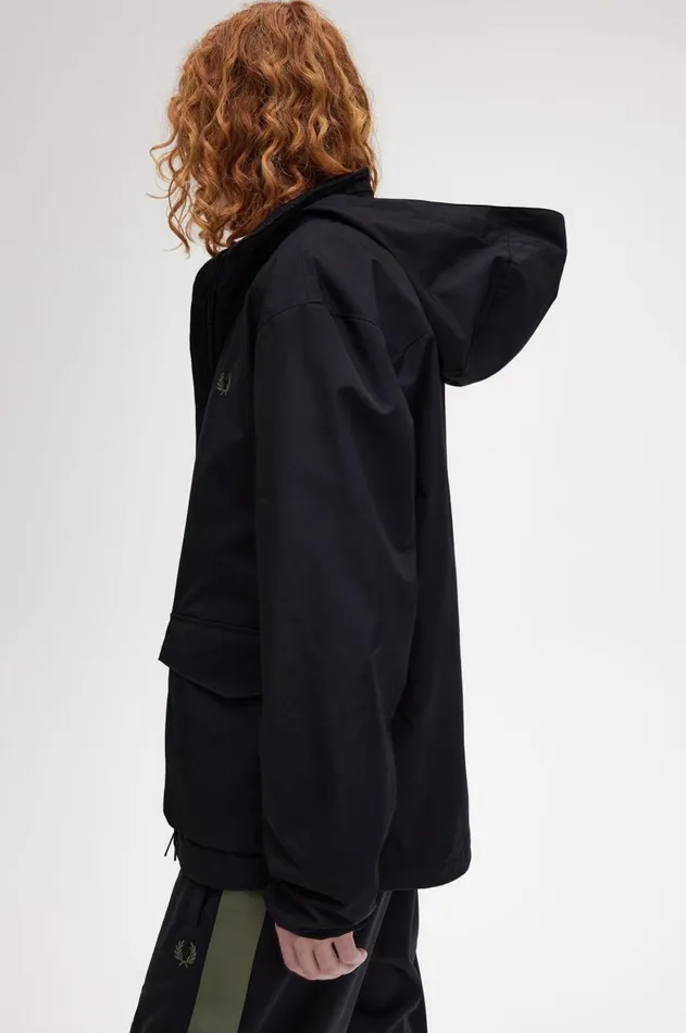 Men Coats and Jackets Fred Perry Patch Pocket Sports Jacket Black