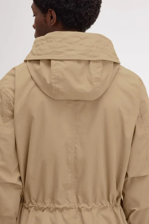 Men Coats and Jackets Fred Perry Short Parka Warm Stone
