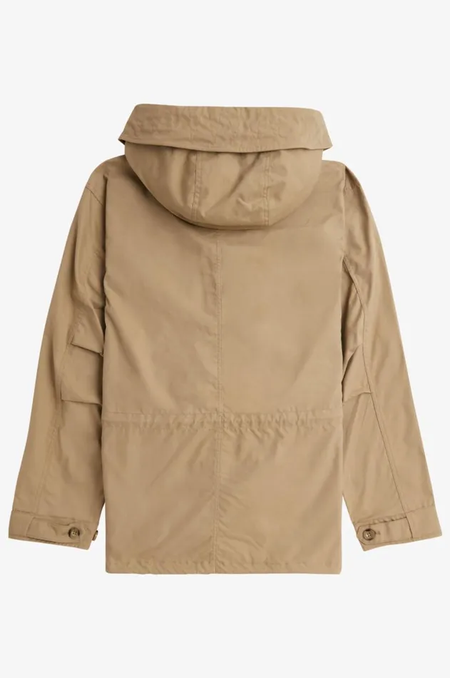 Men Coats and Jackets Fred Perry Short Parka Warm Stone