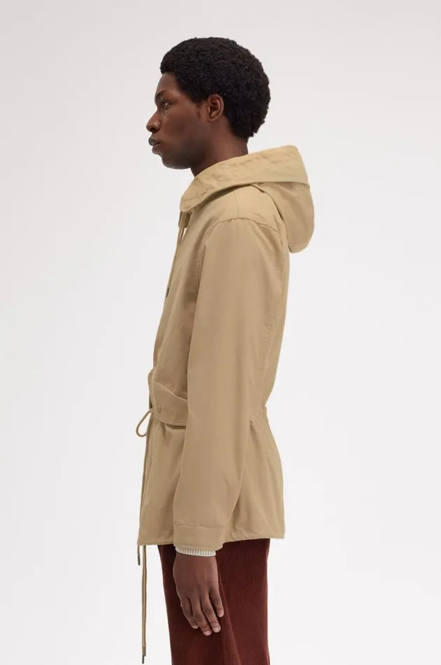 Men Coats and Jackets Fred Perry Short Parka Warm Stone