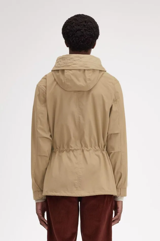 Men Coats and Jackets Fred Perry Short Parka Warm Stone