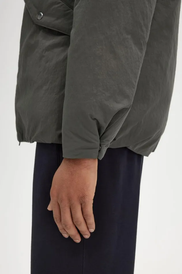 Men Coats and Jackets Fred Perry Zip Through Padded Jacket Field Green