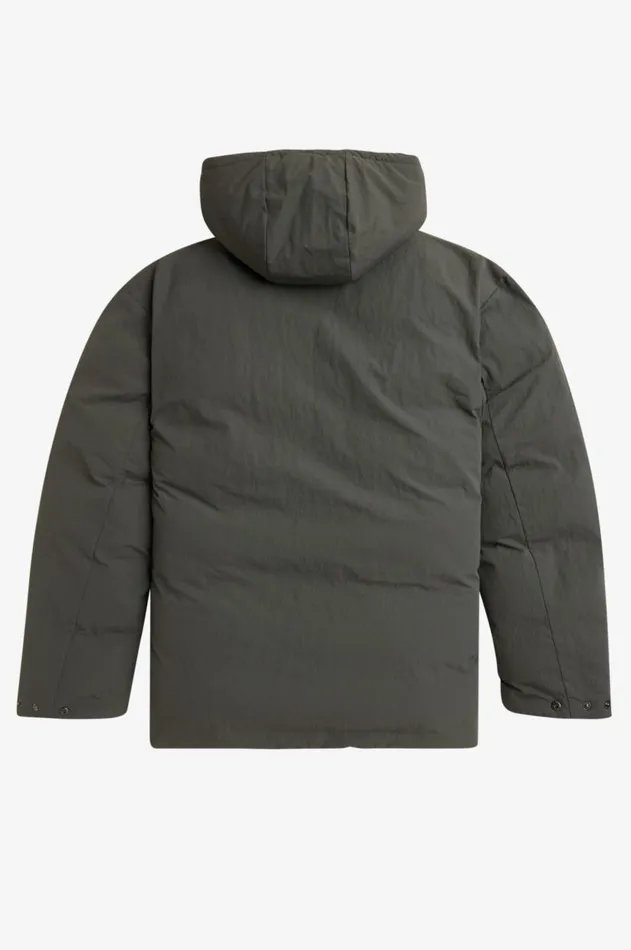 Men Coats and Jackets Fred Perry Zip Through Padded Jacket Field Green