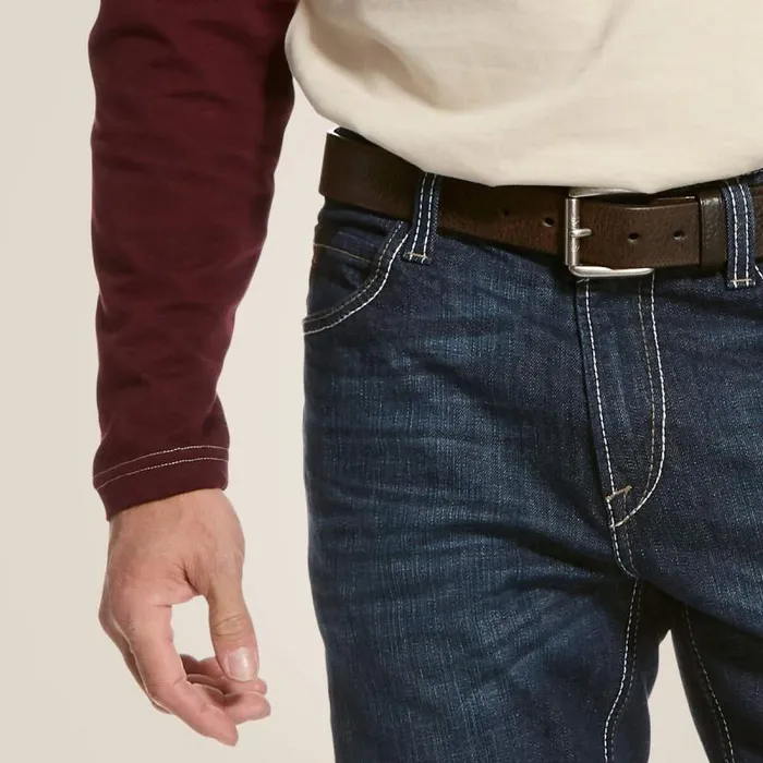 Men Denim Ariat FR M4 Relaxed DuraStretch Lineup Stackable Straight Leg Jean Platinum Men Denim Ariat FR M4 Relaxed DuraStretch Lineup Stackable Straight Leg Jean Platinum