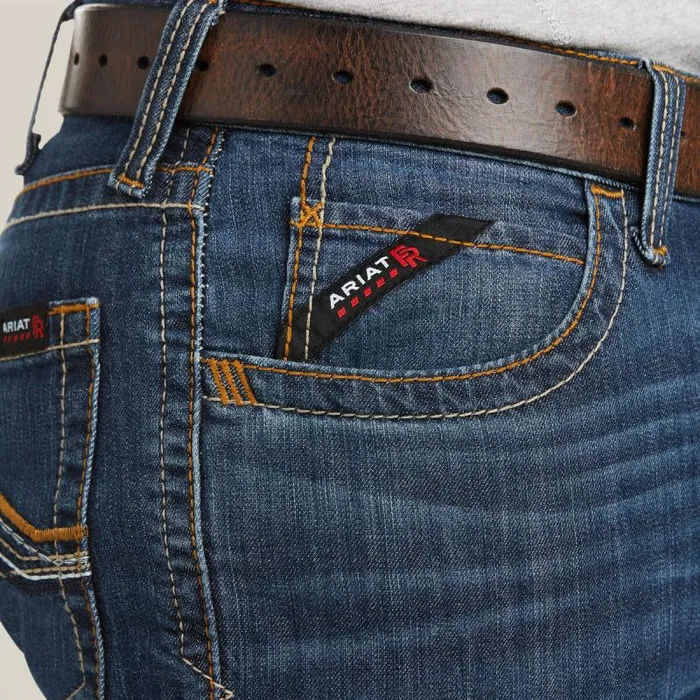 Men Denim Ariat FR M4 Relaxed Stretch DuraLight Jett Boot Cut Jean Airway Men Denim Ariat FR M4 Relaxed Stretch DuraLight Jett Boot Cut Jean Airway